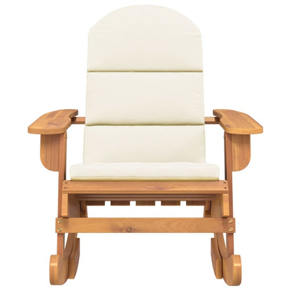 Adirondack-Schaukelstuhl mit Kissen Massivholz Akazie