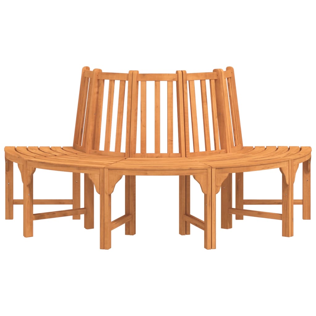 Baumbank Halbrund Ø208 cm Massivholz Eukalyptus