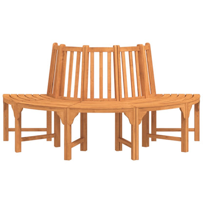 Baumbank Halbrund Ø208 cm Massivholz Eukalyptus