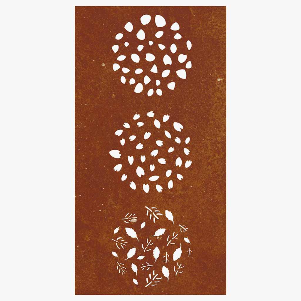 Garten-Wanddeko 105x55 cm Cortenstahl Blatt-Design