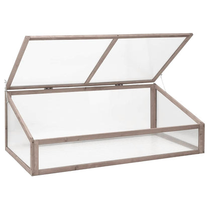 Gewächshaus Grau 110x56x39 cm Tannenholz