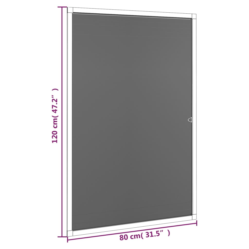 Insektenschutz für Fenster Braun 80x120 cm