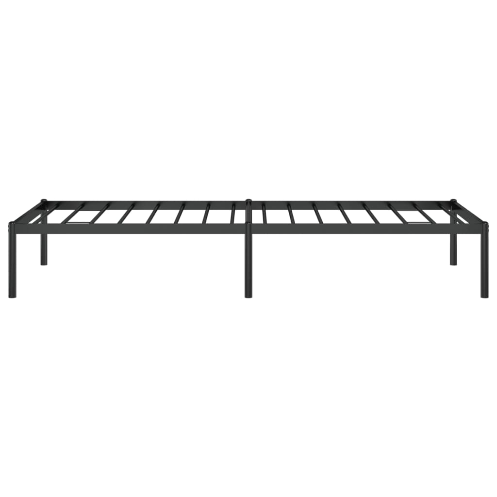 Bed frame metal black 75x190 cm
