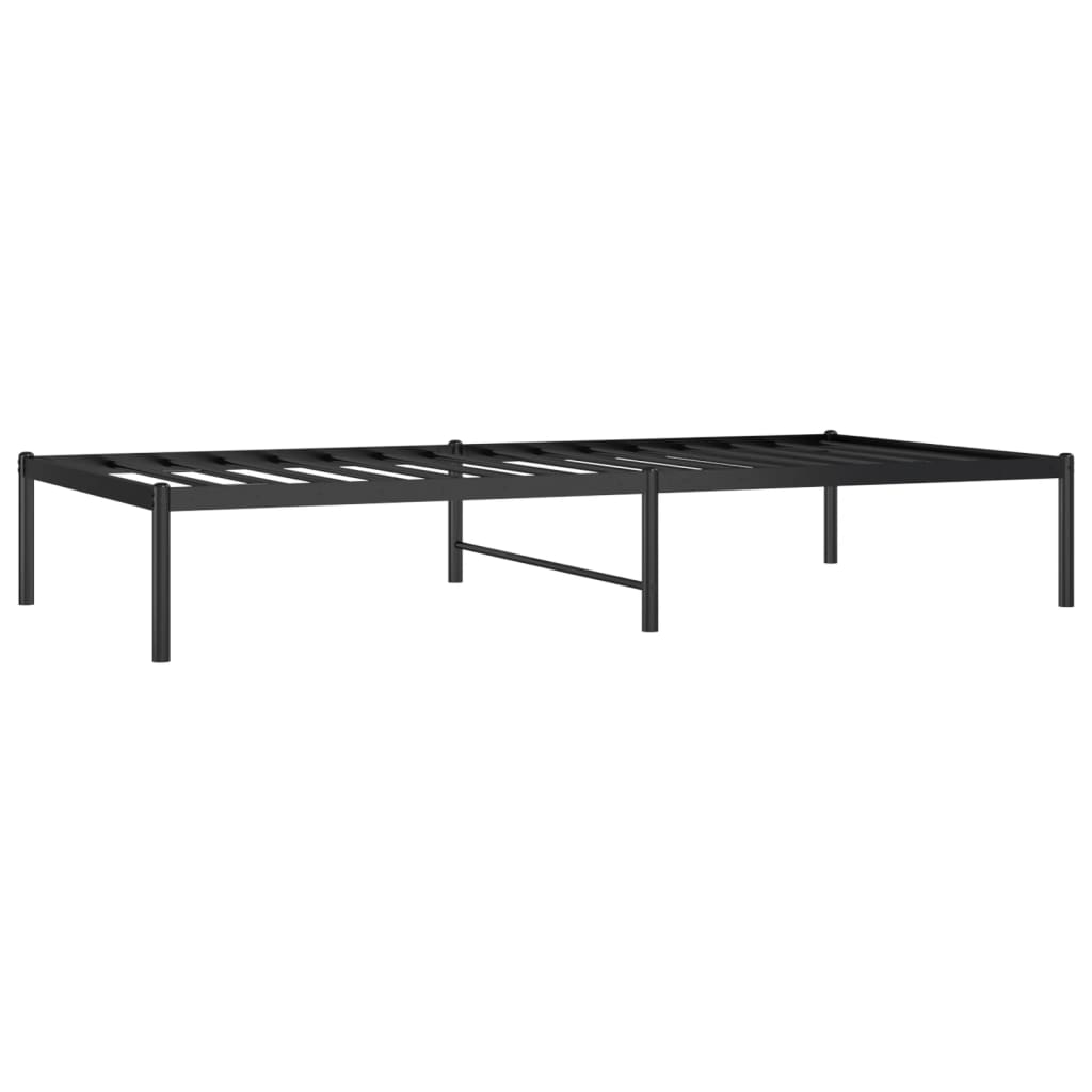 Black metal bed frame 90x190 cm