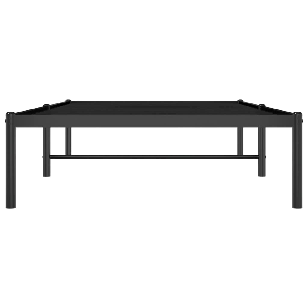 Black metal bed frame 90x190 cm