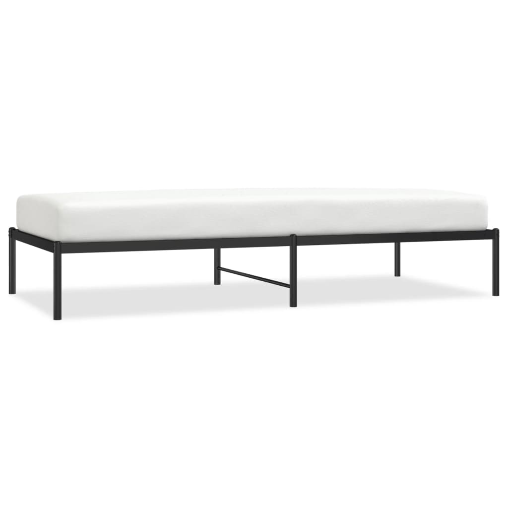 Bed frame metal black 90x200 cm