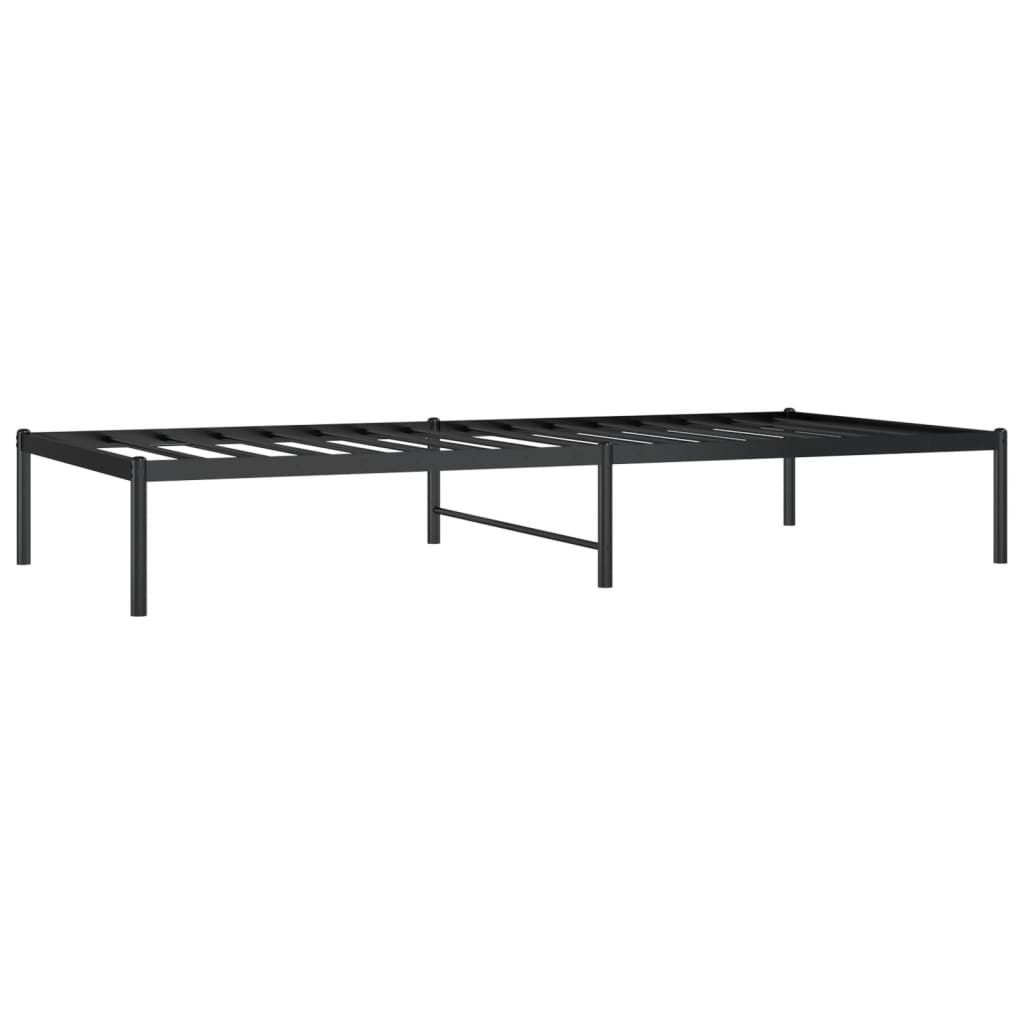 Bed frame metal black 90x200 cm