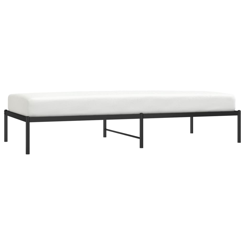 Bed frame metal black 90x200 cm