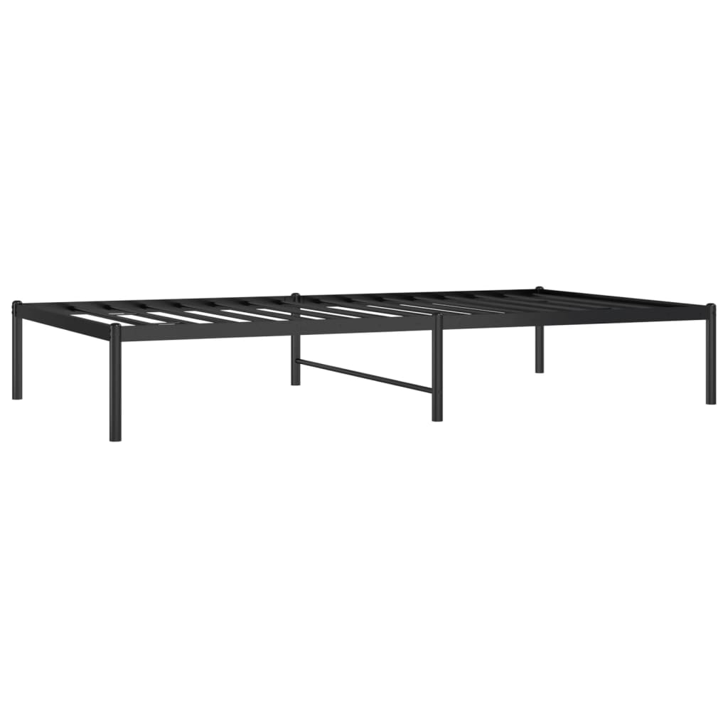 Bed frame metal black 100x190 cm