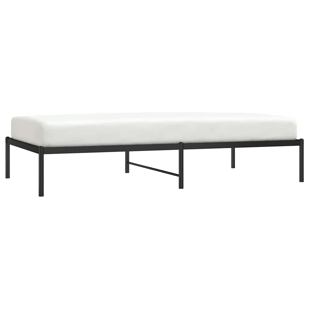 Bettgestell Metall Schwarz 100x190 cm