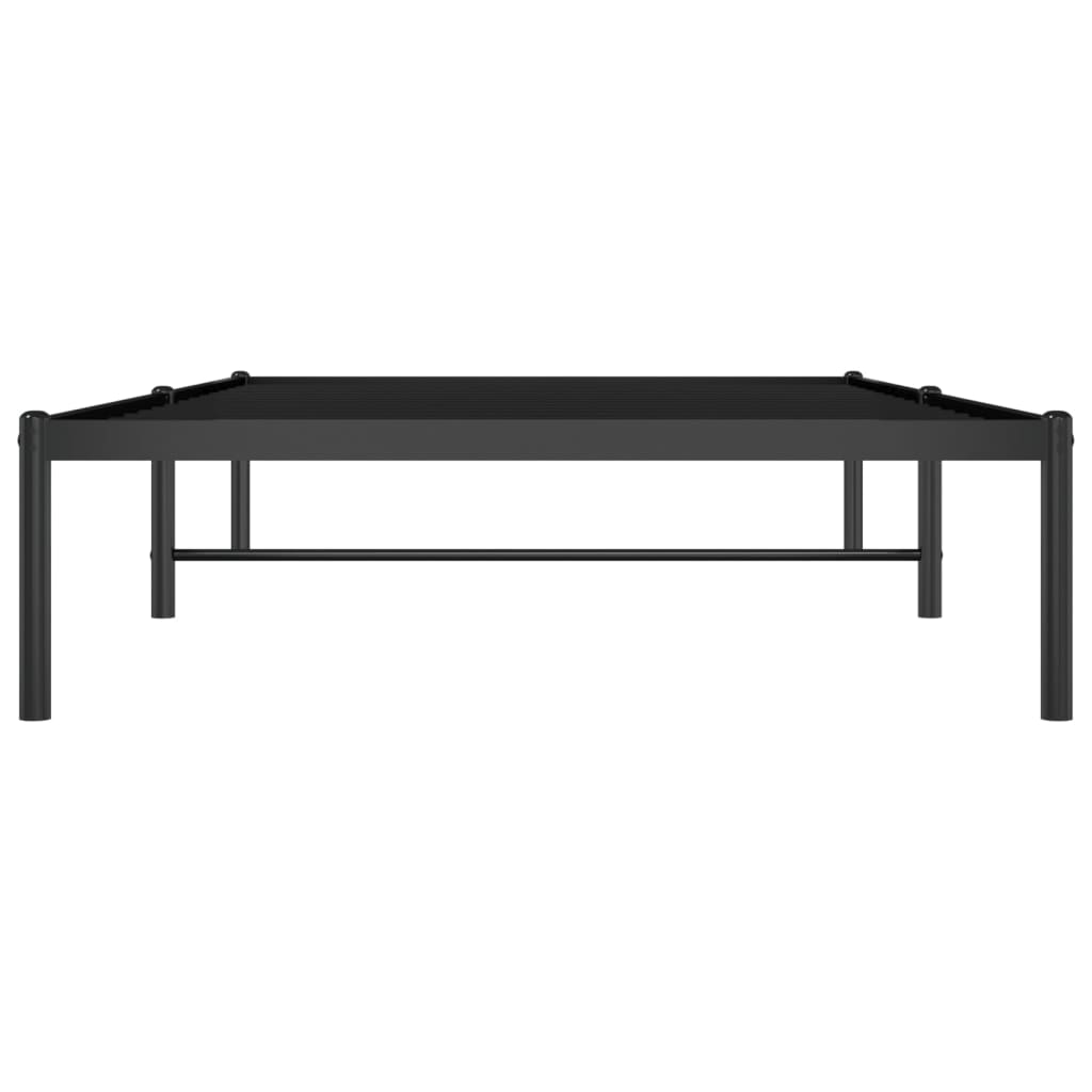 Bed frame metal black 100x190 cm