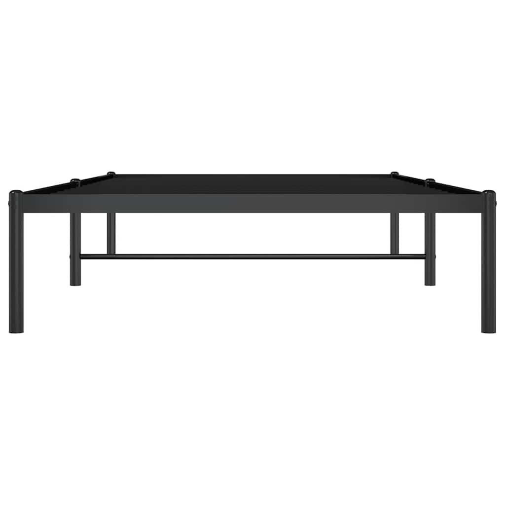 Bed frame metal black 100x190 cm
