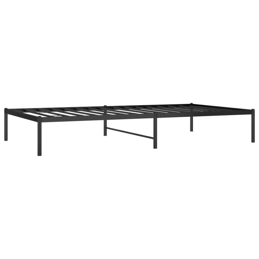 Bed frame metal black 107x203 cm