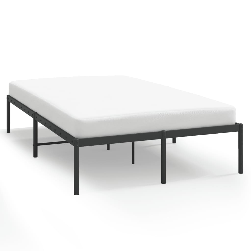 Bed frame metal black 120x200 cm