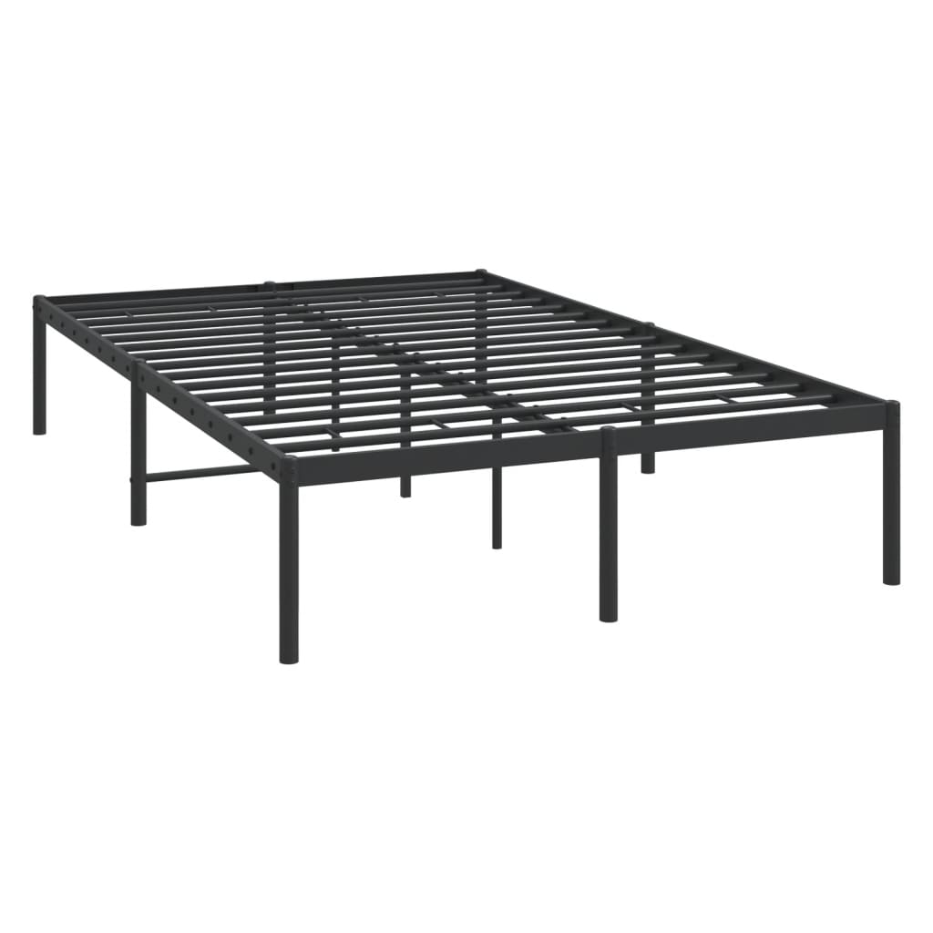 Bed frame metal black 120x200 cm