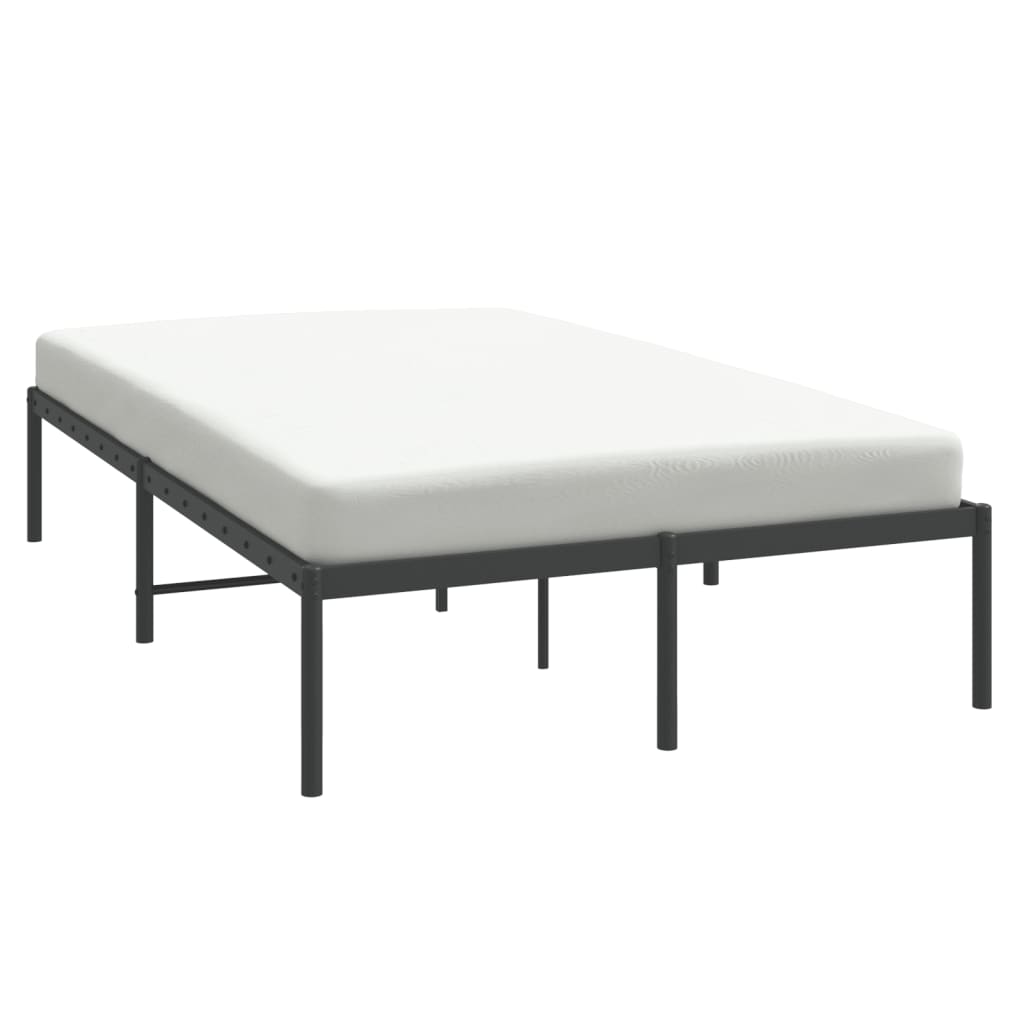 Bed frame metal black 120x200 cm