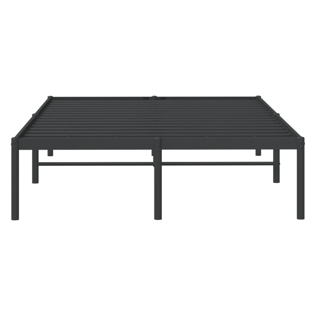 Bed frame metal black 120x200 cm