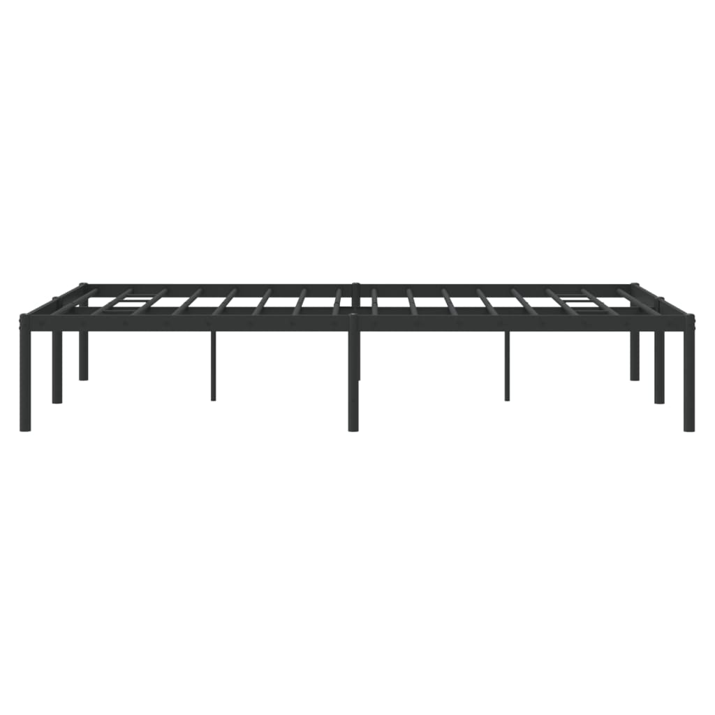 Bed frame metal black 120x200 cm