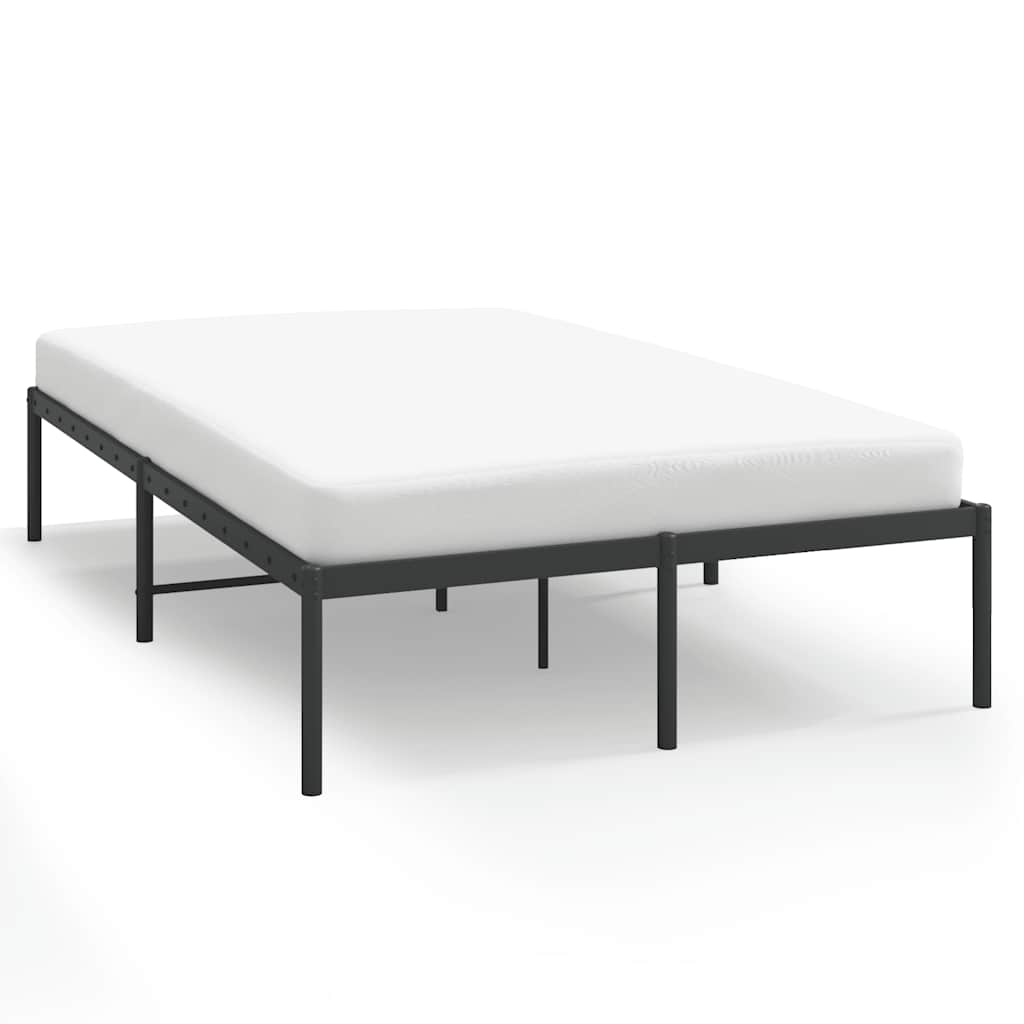 Black metal bed frame 135x190 cm