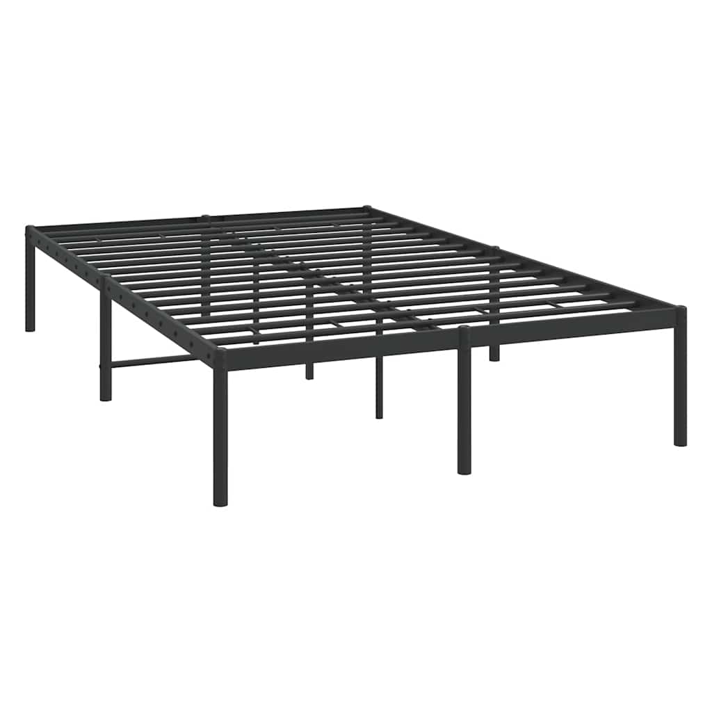 Black metal bed frame 135x190 cm