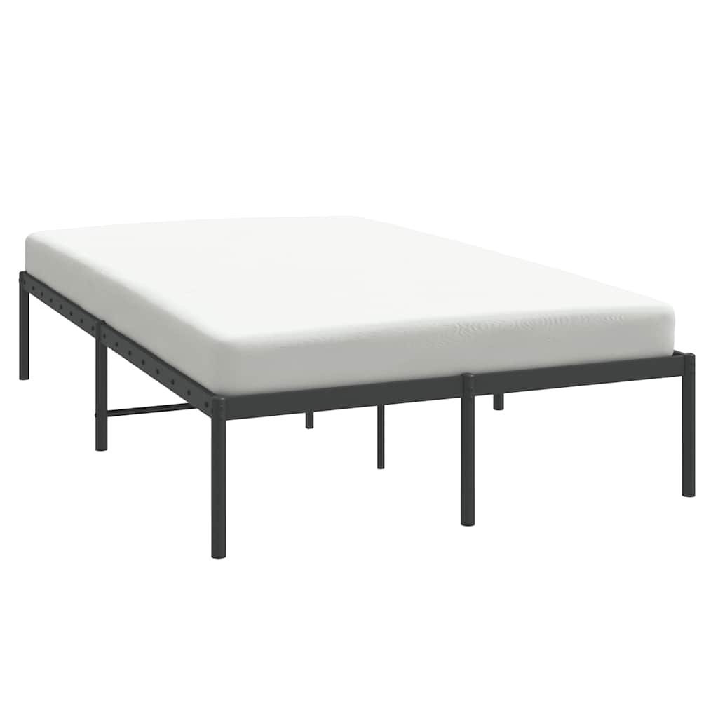 Black metal bed frame 135x190 cm