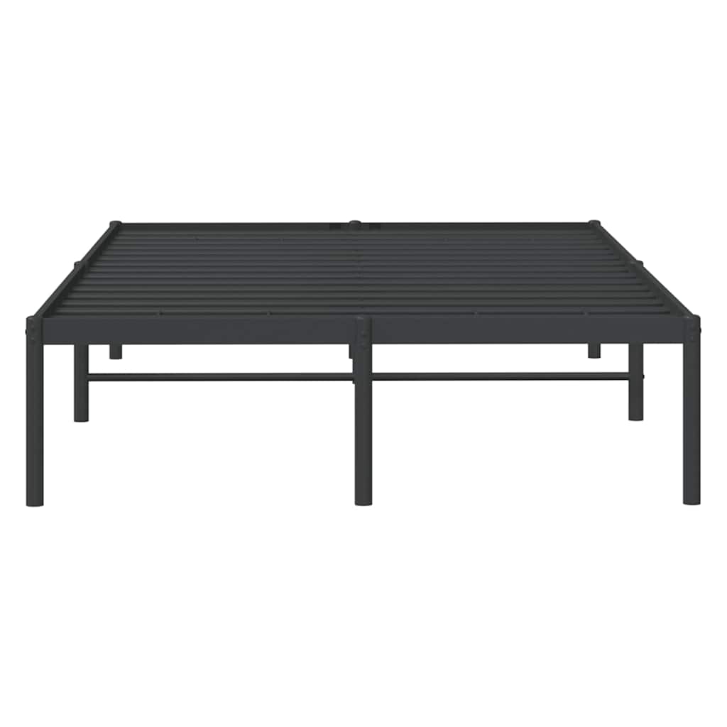 Black metal bed frame 135x190 cm