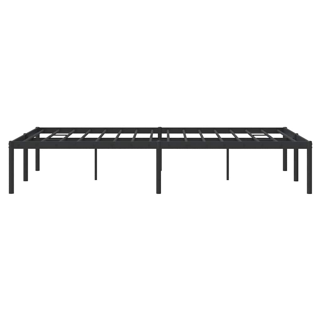 Black metal bed frame 135x190 cm