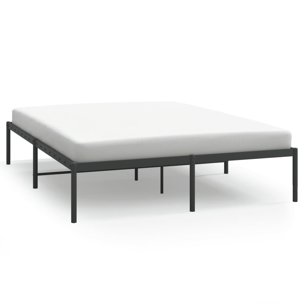 Black metal bed frame 160x200 cm