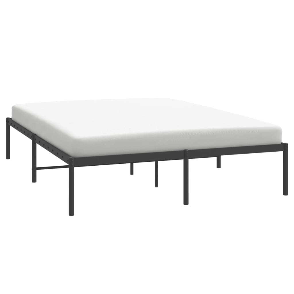 Black metal bed frame 160x200 cm