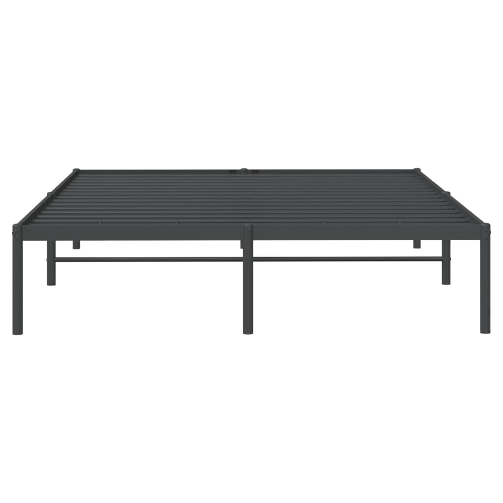 Black metal bed frame 160x200 cm