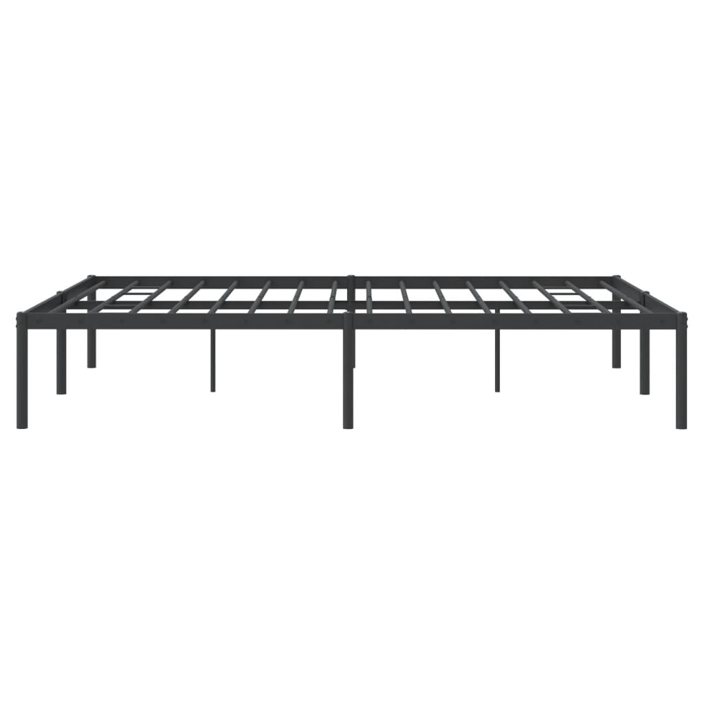 Black metal bed frame 160x200 cm