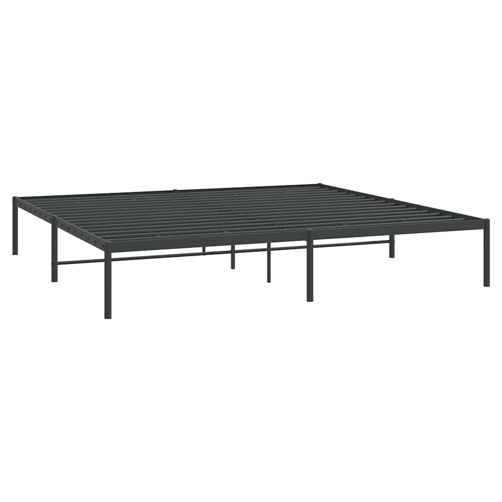 Bettgestell Metall Schwarz 200x200 cm