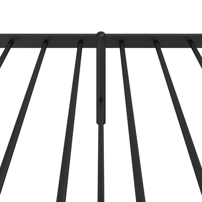 Bettgestell mit Kopfteil Metall Schwarz 90x200 cm