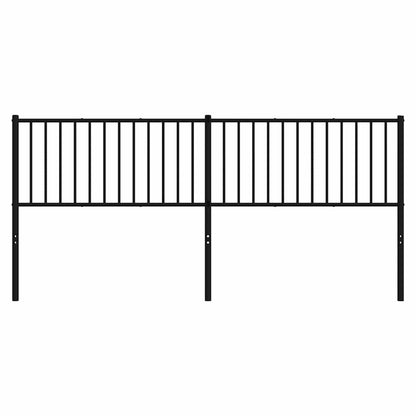 Ersatz-Kopfteil Metall Schwarz 200 cm