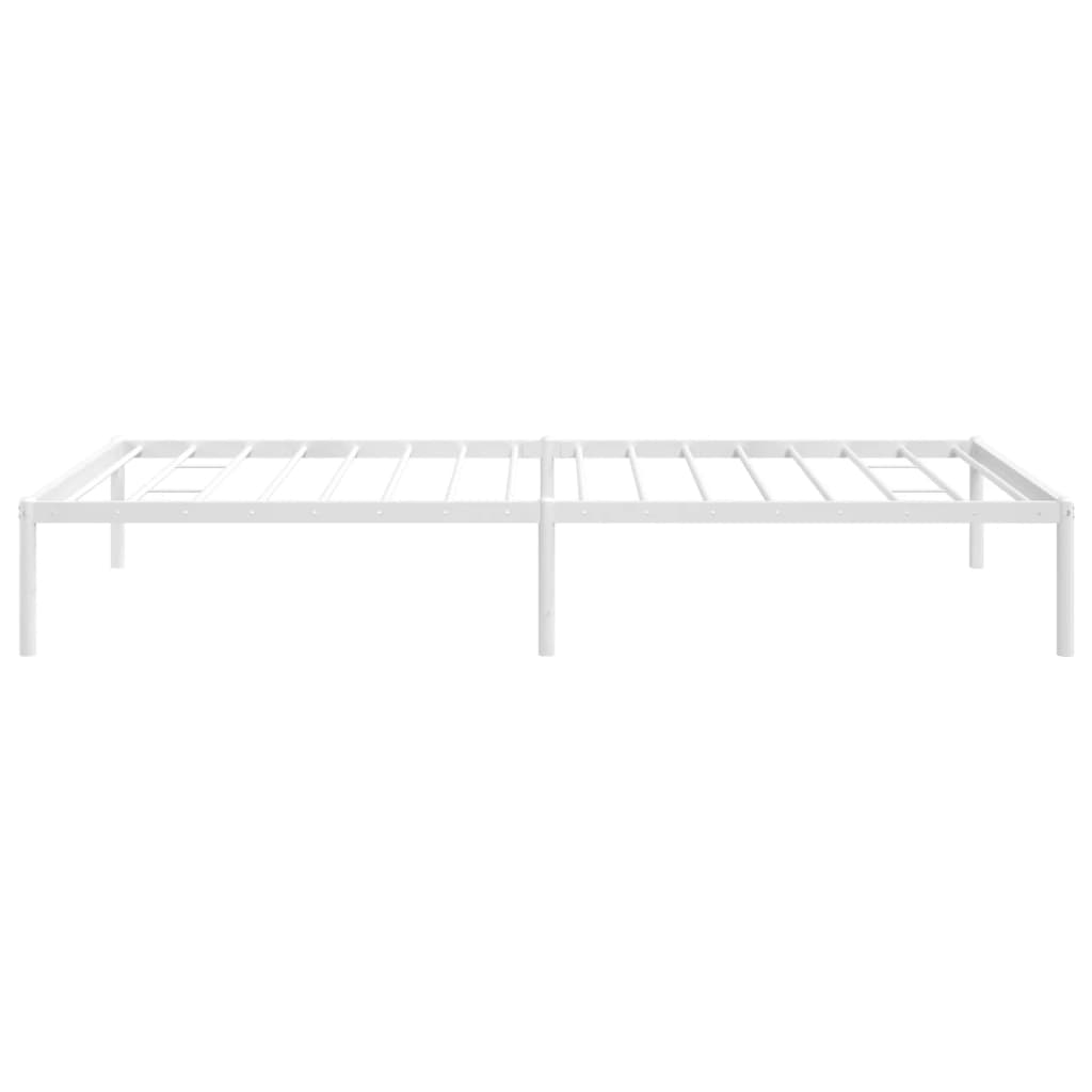 Bed frame metal white 100x200 cm