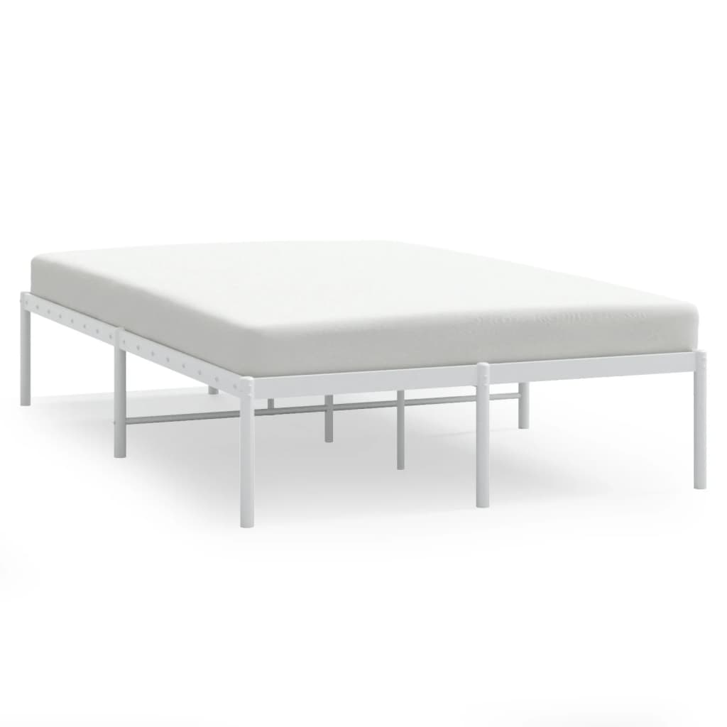 Bed frame metal white 120x190 cm