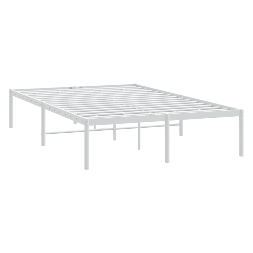 Bed frame metal white 120x190 cm