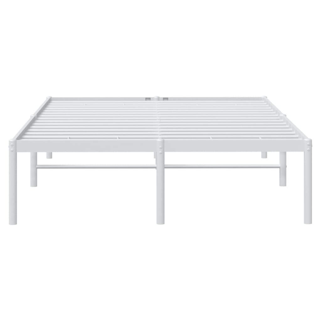 Bed frame metal white 120x190 cm