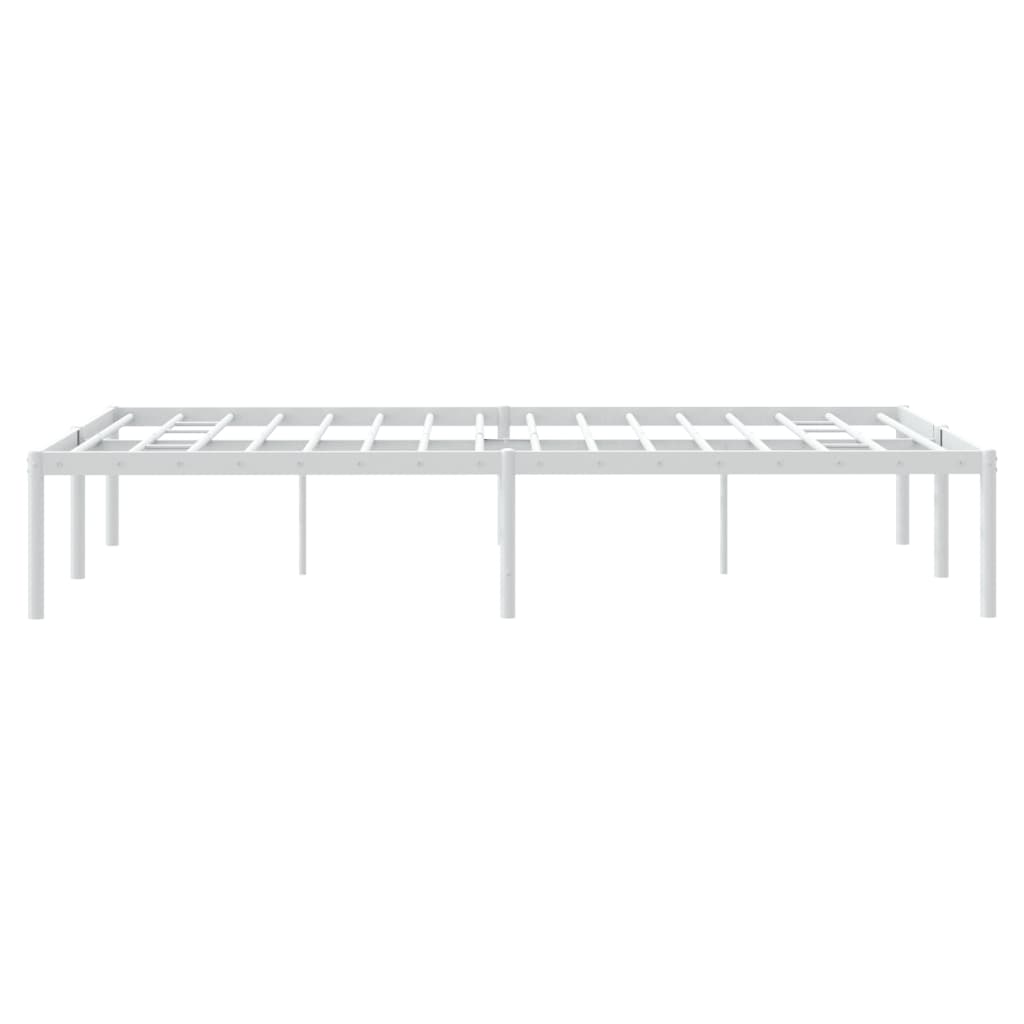 Bed frame metal white 120x190 cm