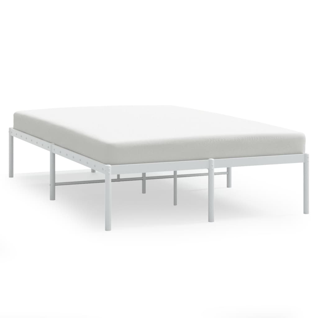 Bed frame metal white 120x200 cm