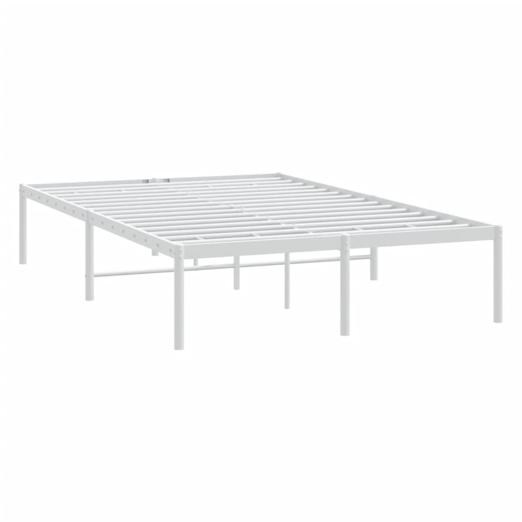 Bed frame metal white 120x200 cm