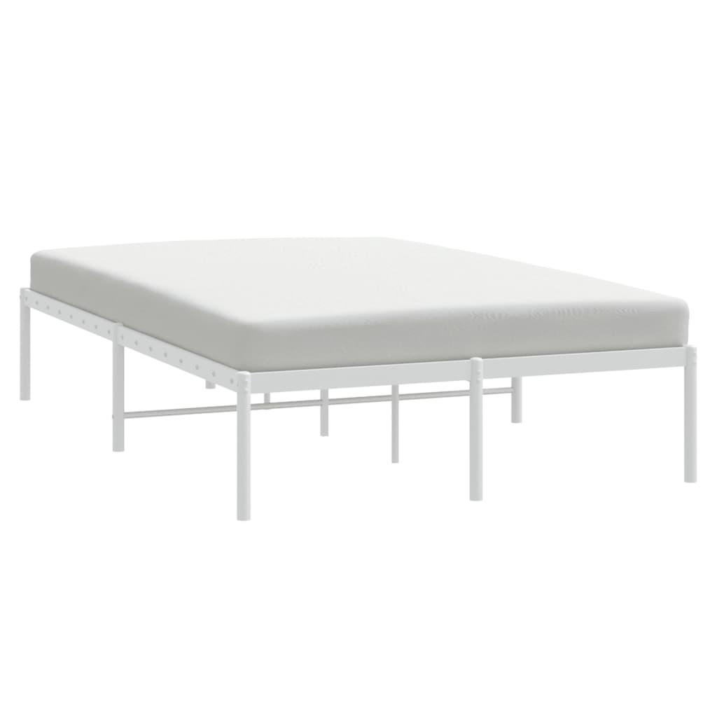 Bed frame metal white 120x200 cm