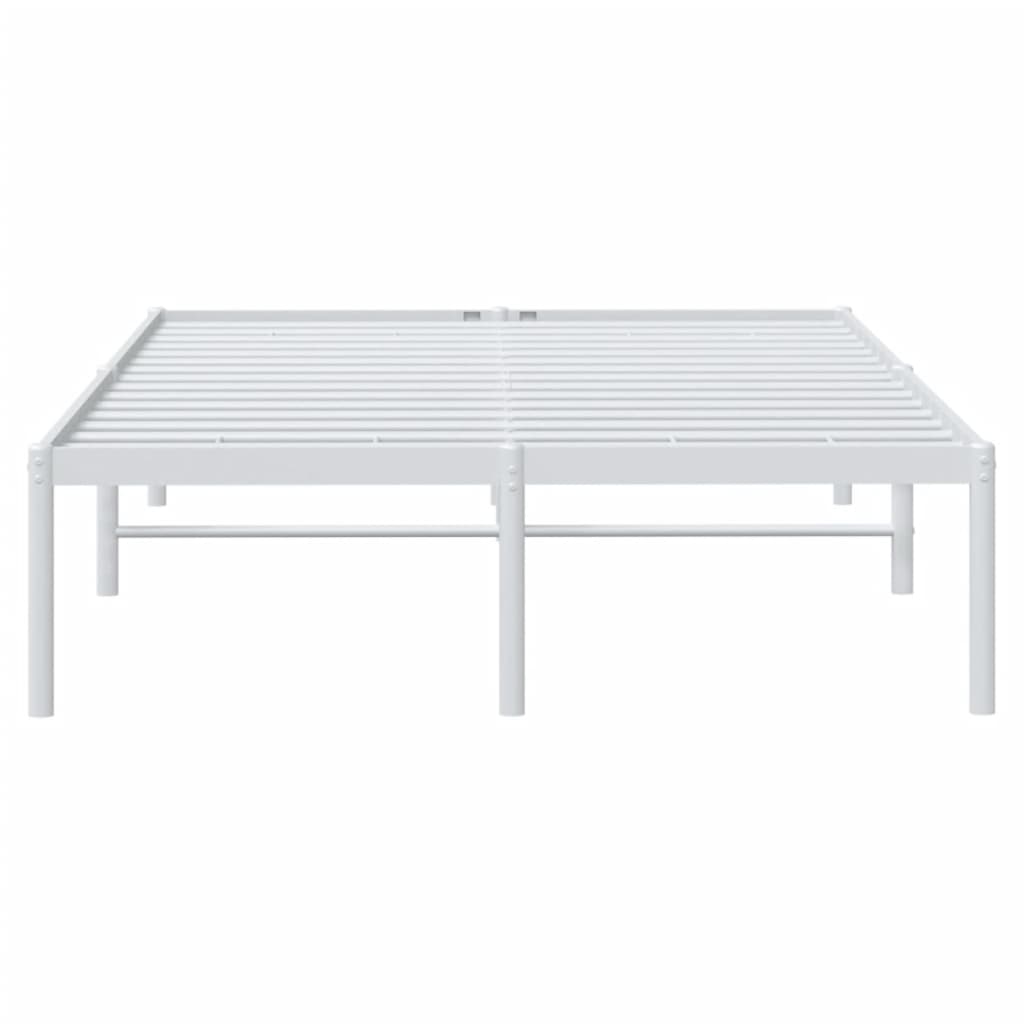 Bed frame metal white 120x200 cm