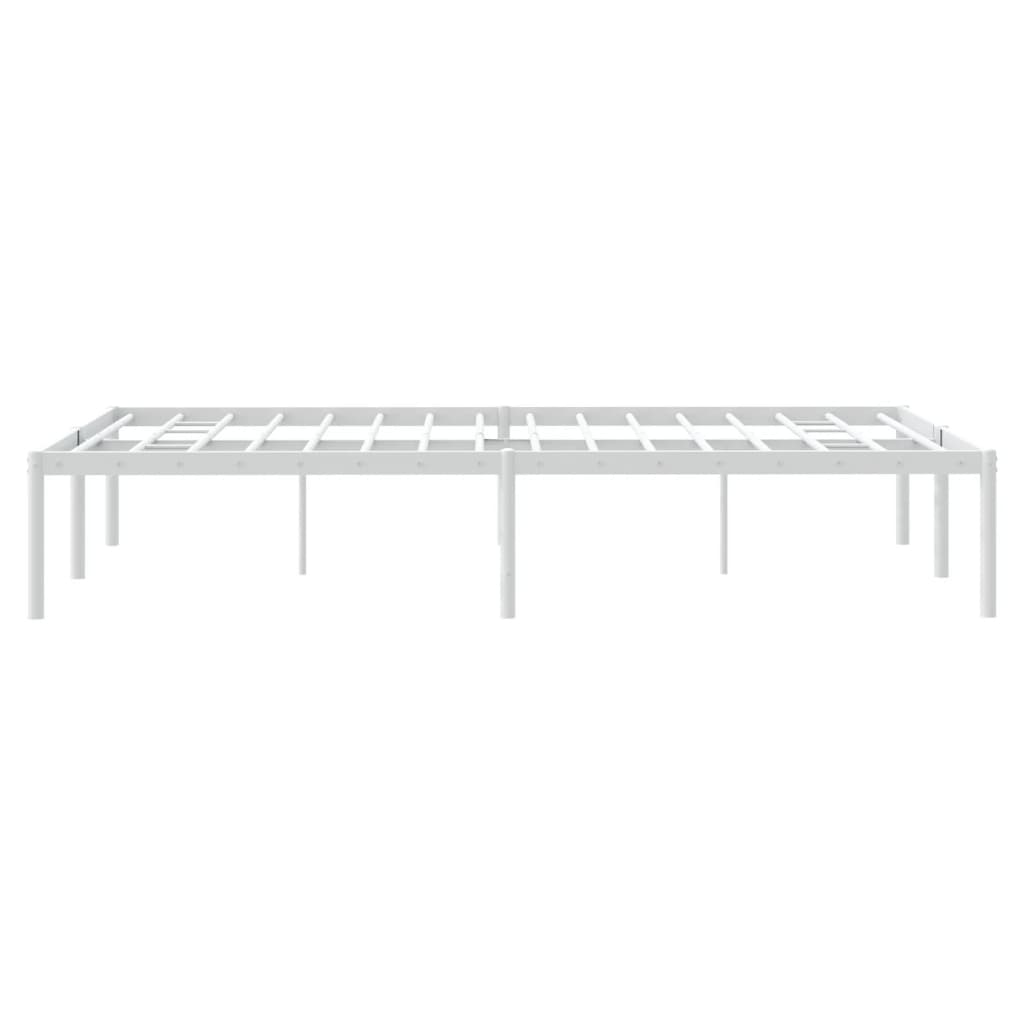 Bed frame metal white 120x200 cm