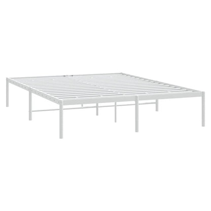 Bettgestell Metall Weiß 140x200 cm
