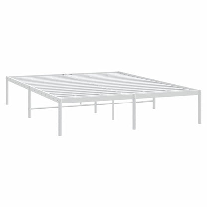 Bettgestell Metall Weiß 160x200 cm