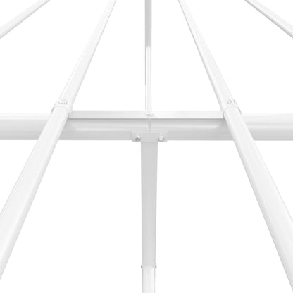 Bettgestell mit Kopfteil Metall Weiß 120x200 cm