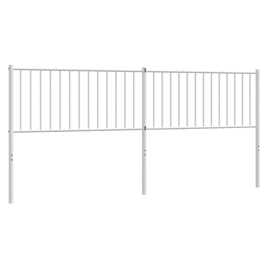 Ersatz-Kopfteil Metall Weiß 200 cm