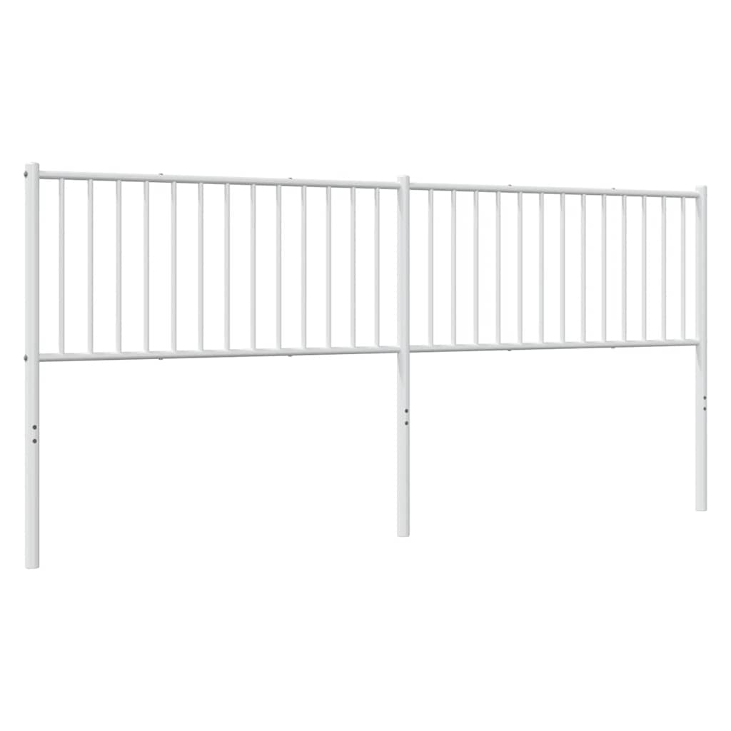 Ersatz-Kopfteil Metall Weiß 200 cm