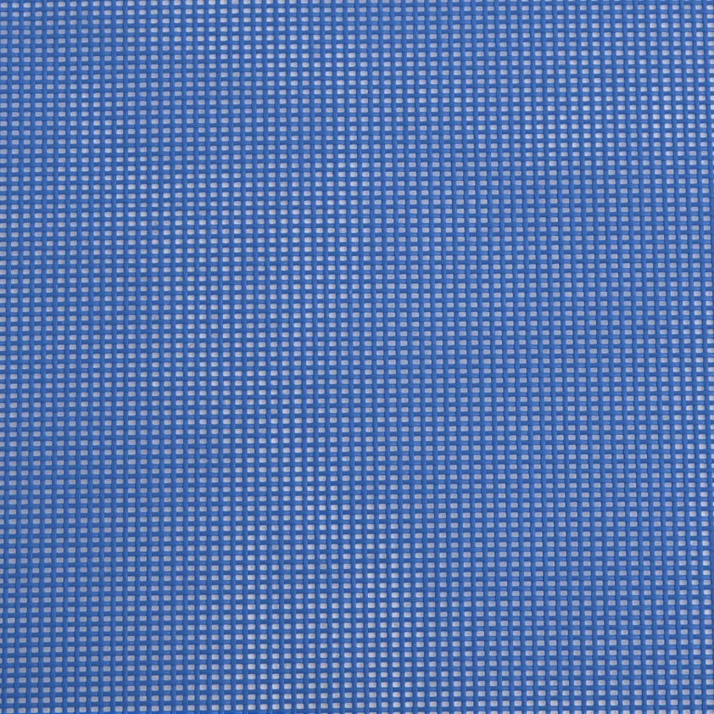 Chaises longues pliantes, lot de 2, en textilène bleu et acier